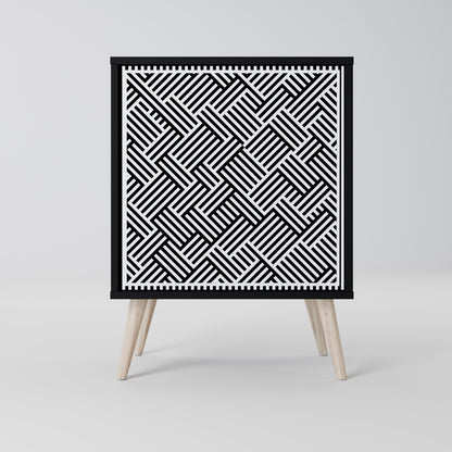 Credenza TEMPORARY SEQUENCE a 1 anta con finitura nera