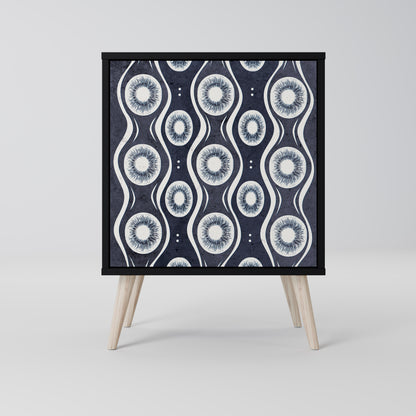 Credenza GRAPHITE EYES a 1 anta con finitura nera