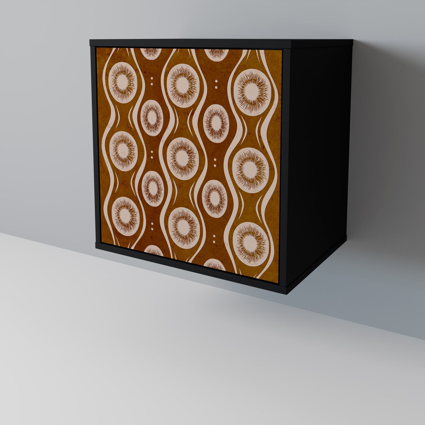 Credenza BROWN EYES a 1 anta con finitura nera