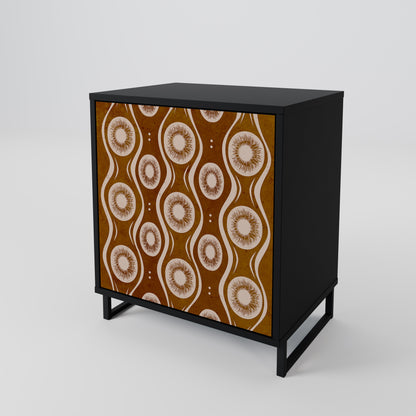 Credenza BROWN EYES a 1 anta con finitura nera