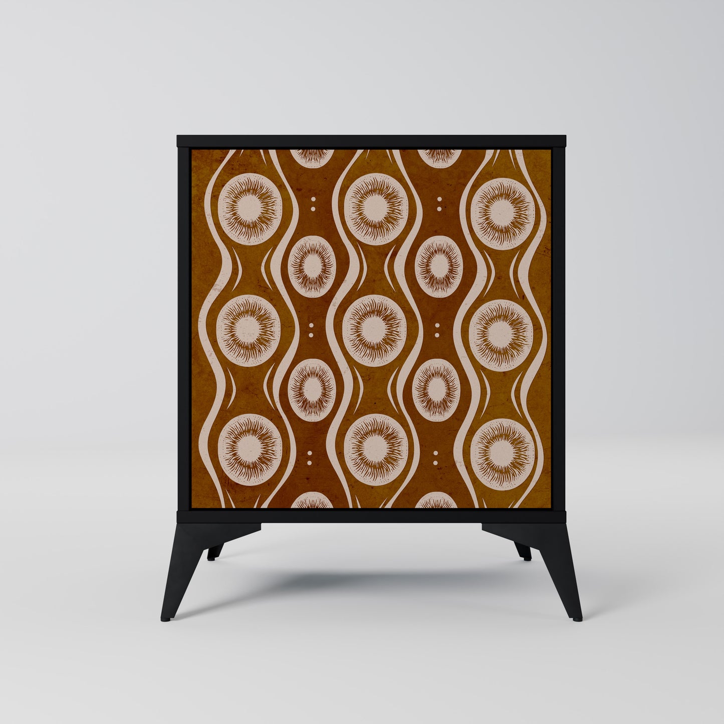 Credenza BROWN EYES a 1 anta con finitura nera