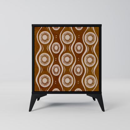 Credenza BROWN EYES a 1 anta con finitura nera