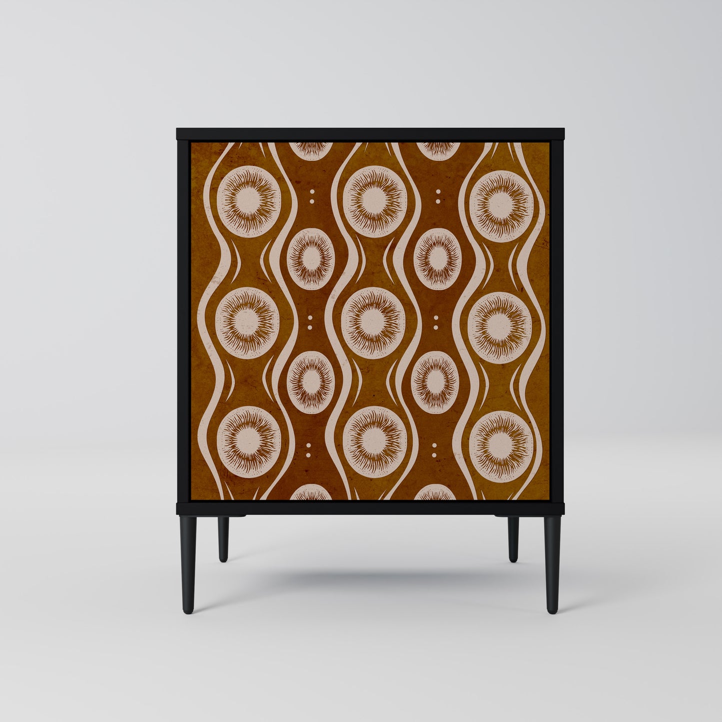 Credenza BROWN EYES a 1 anta con finitura nera