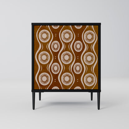 Credenza BROWN EYES a 1 anta con finitura nera