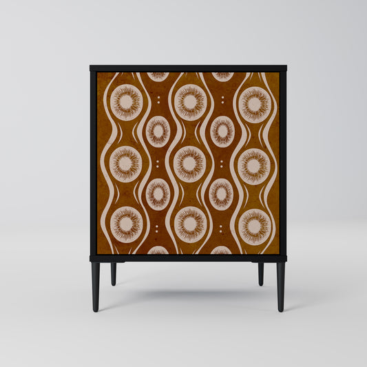 Credenza BROWN EYES a 1 anta con finitura nera