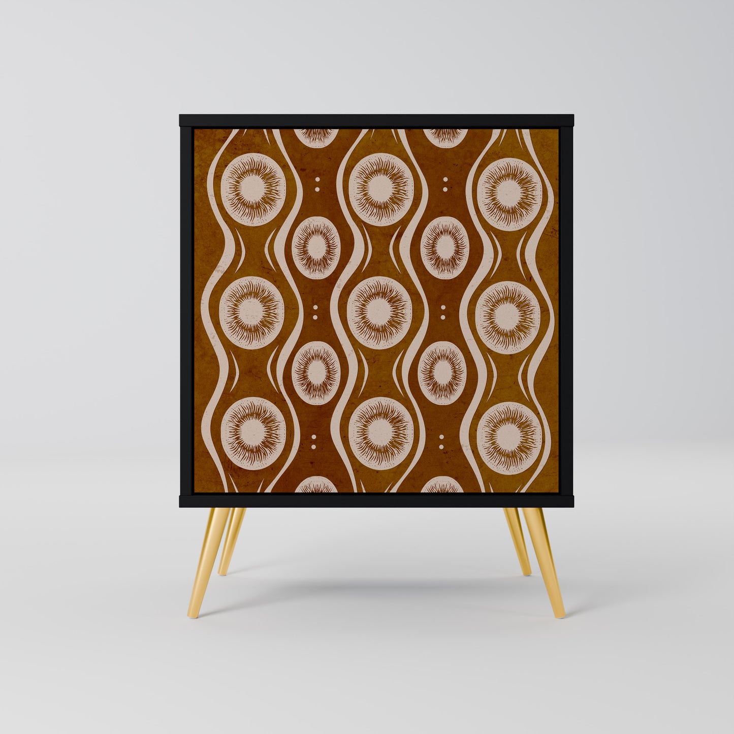 Credenza BROWN EYES a 1 anta con finitura nera