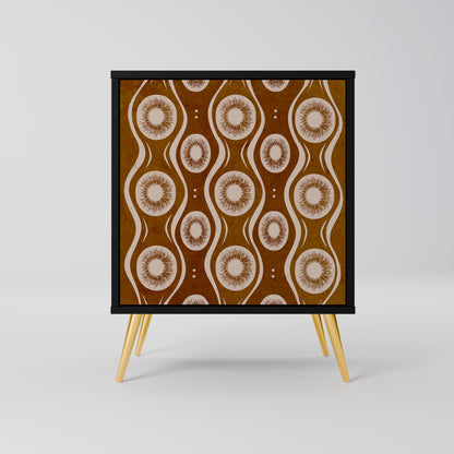 Credenza BROWN EYES a 1 anta con finitura nera