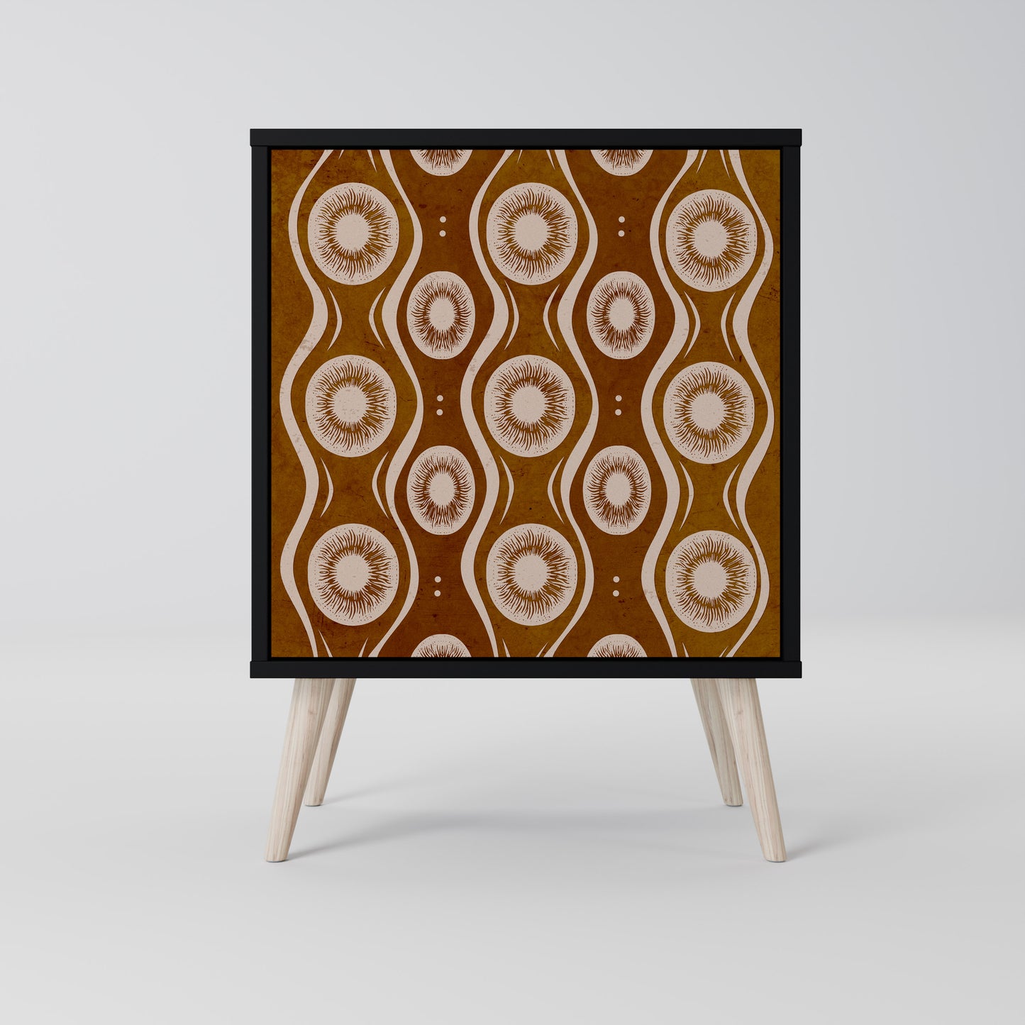 Credenza BROWN EYES a 1 anta con finitura nera