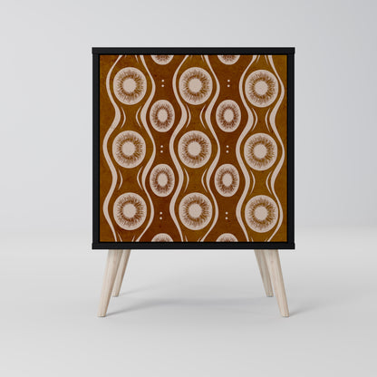 Credenza BROWN EYES a 1 anta con finitura nera