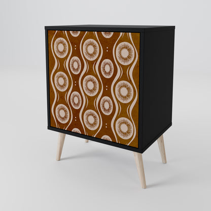 Credenza BROWN EYES a 1 anta con finitura nera