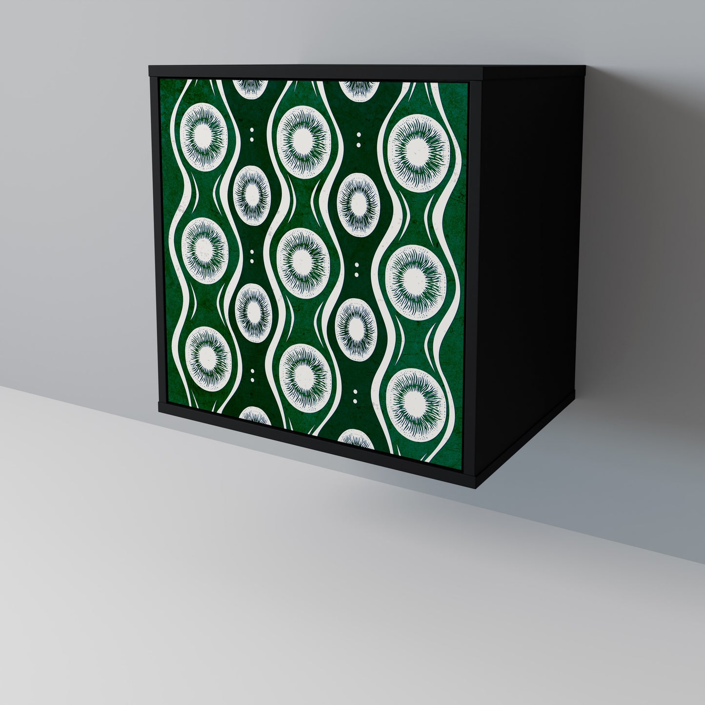 Credenza GREEN EYES a 1 anta con finitura nera