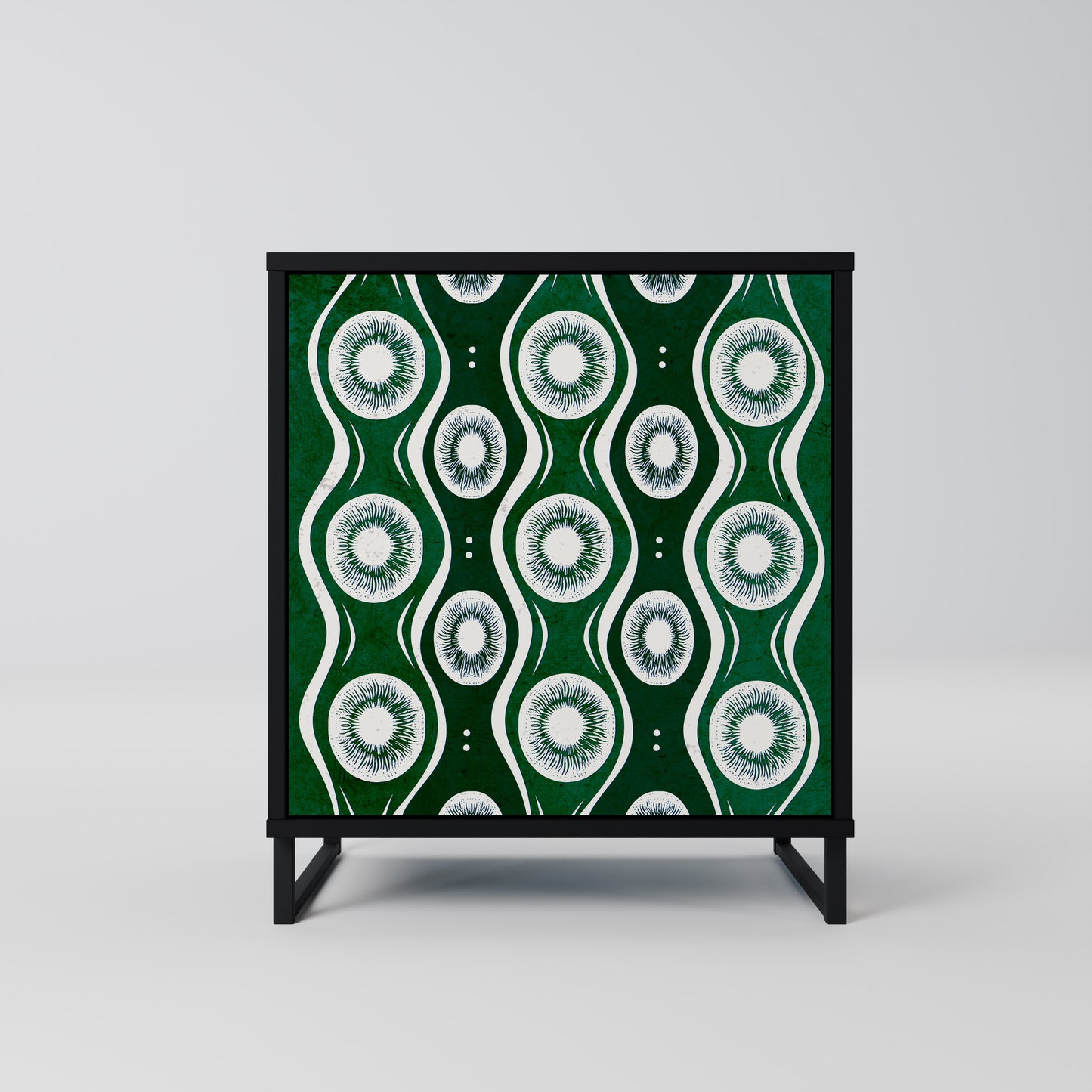 Credenza GREEN EYES a 1 anta con finitura nera
