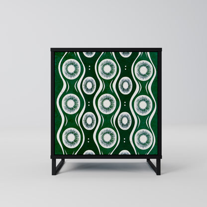 Credenza GREEN EYES a 1 anta con finitura nera