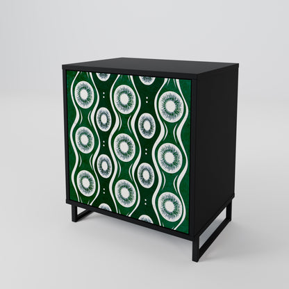 Credenza GREEN EYES a 1 anta con finitura nera