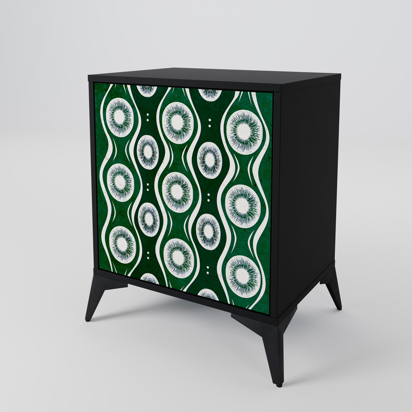Credenza GREEN EYES a 1 anta con finitura nera