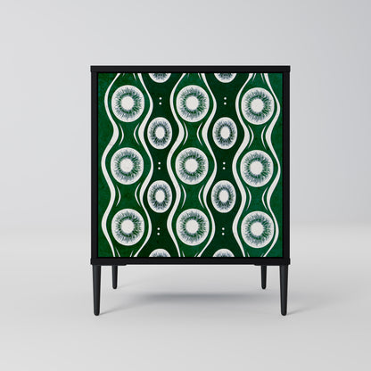 Credenza GREEN EYES a 1 anta con finitura nera