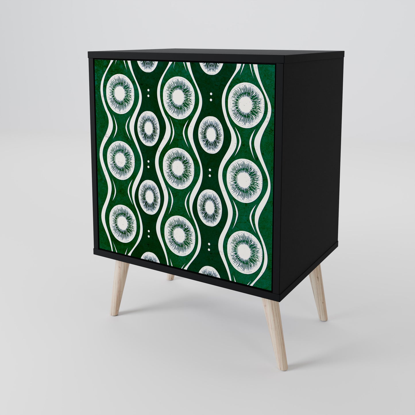 Credenza GREEN EYES a 1 anta con finitura nera