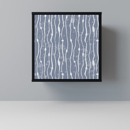 GRAPHITE RAIN 1-Door Sideboard in Black Finish