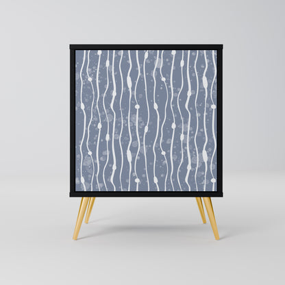 Credenza GRAPHITE RAIN a 1 anta con finitura nera