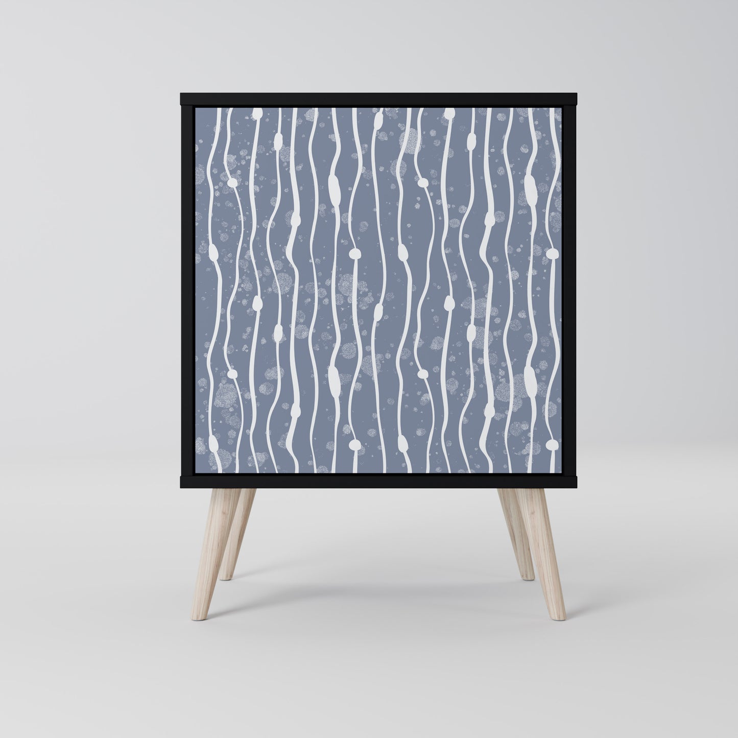 Credenza GRAPHITE RAIN a 1 anta con finitura nera