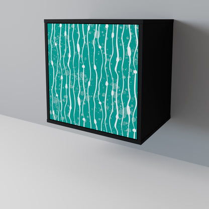 Credenza TURQUOISE RAIN a 1 anta con finitura nera