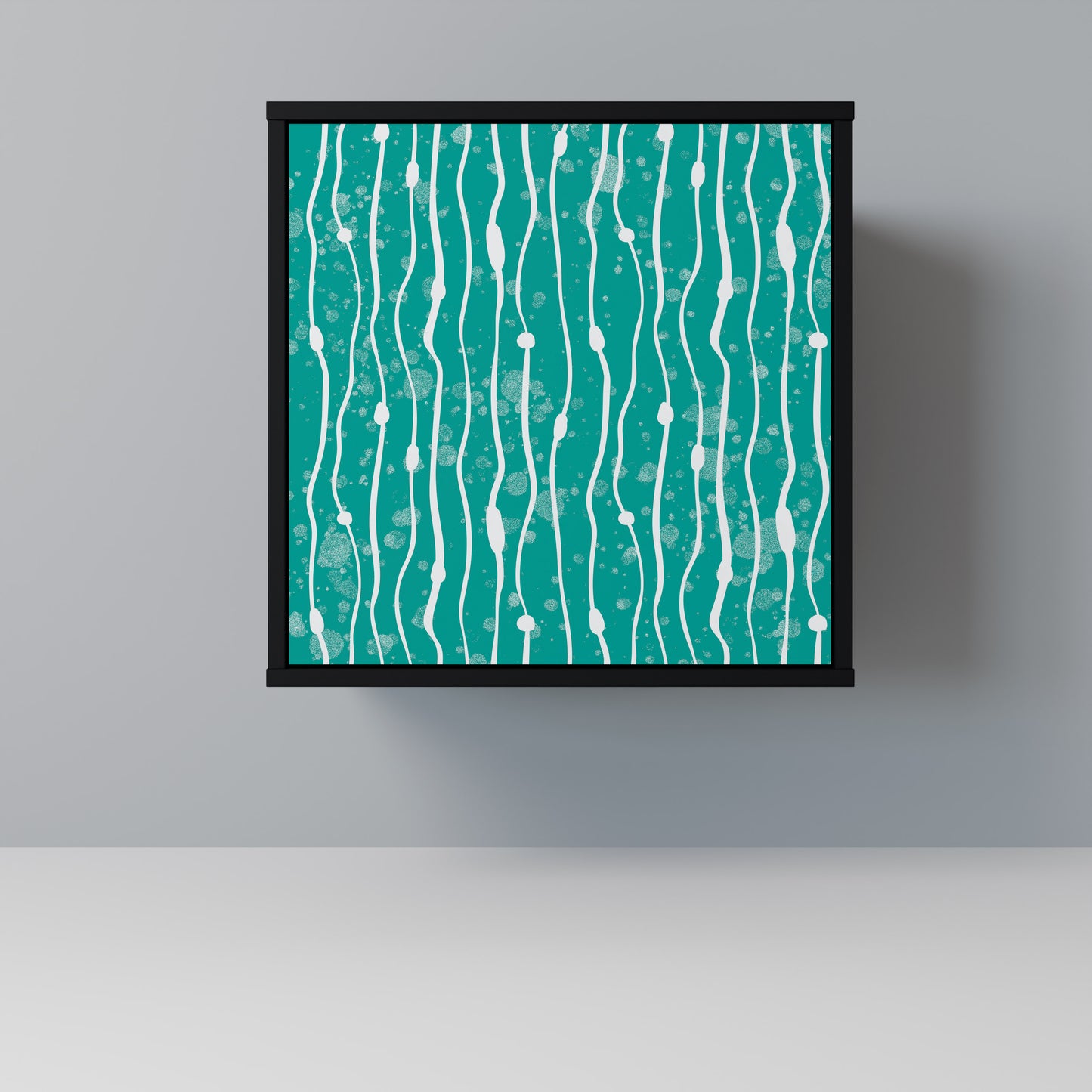 Credenza TURQUOISE RAIN a 1 anta con finitura nera