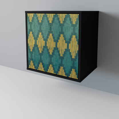 Credenza POLYGONS a 1 anta con finitura nera