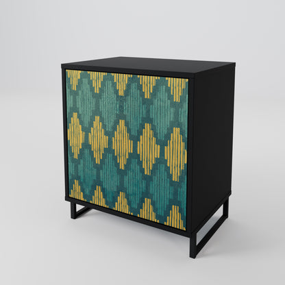 Credenza POLYGONS a 1 anta con finitura nera