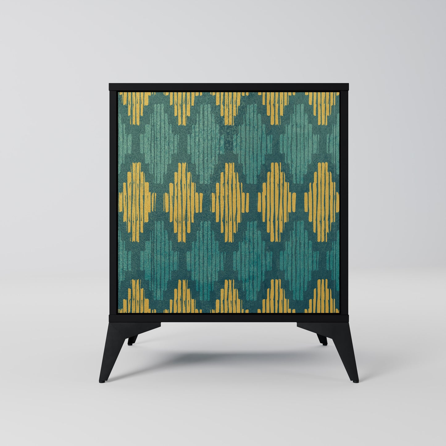 POLYGONS 1-Door Sideboard in Black Finish