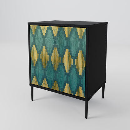 Credenza POLYGONS a 1 anta con finitura nera