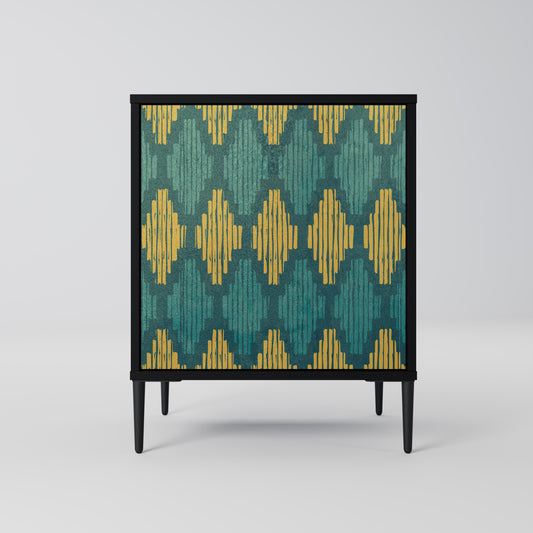 Credenza POLYGONS a 1 anta con finitura nera