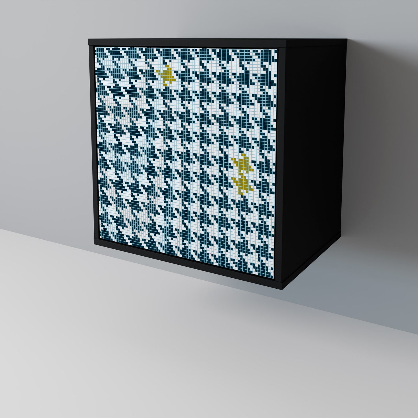 Credenza FUORI CONTESTO a 1 anta con finitura nera