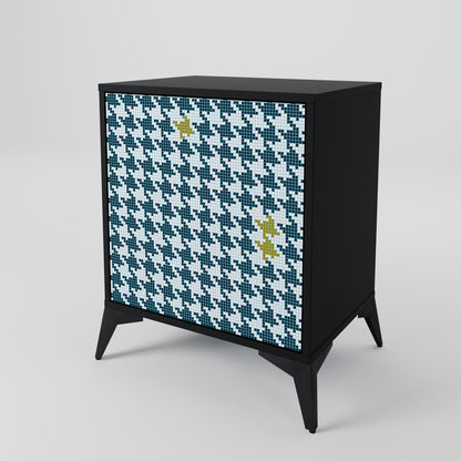 Credenza FUORI CONTESTO a 1 anta con finitura nera