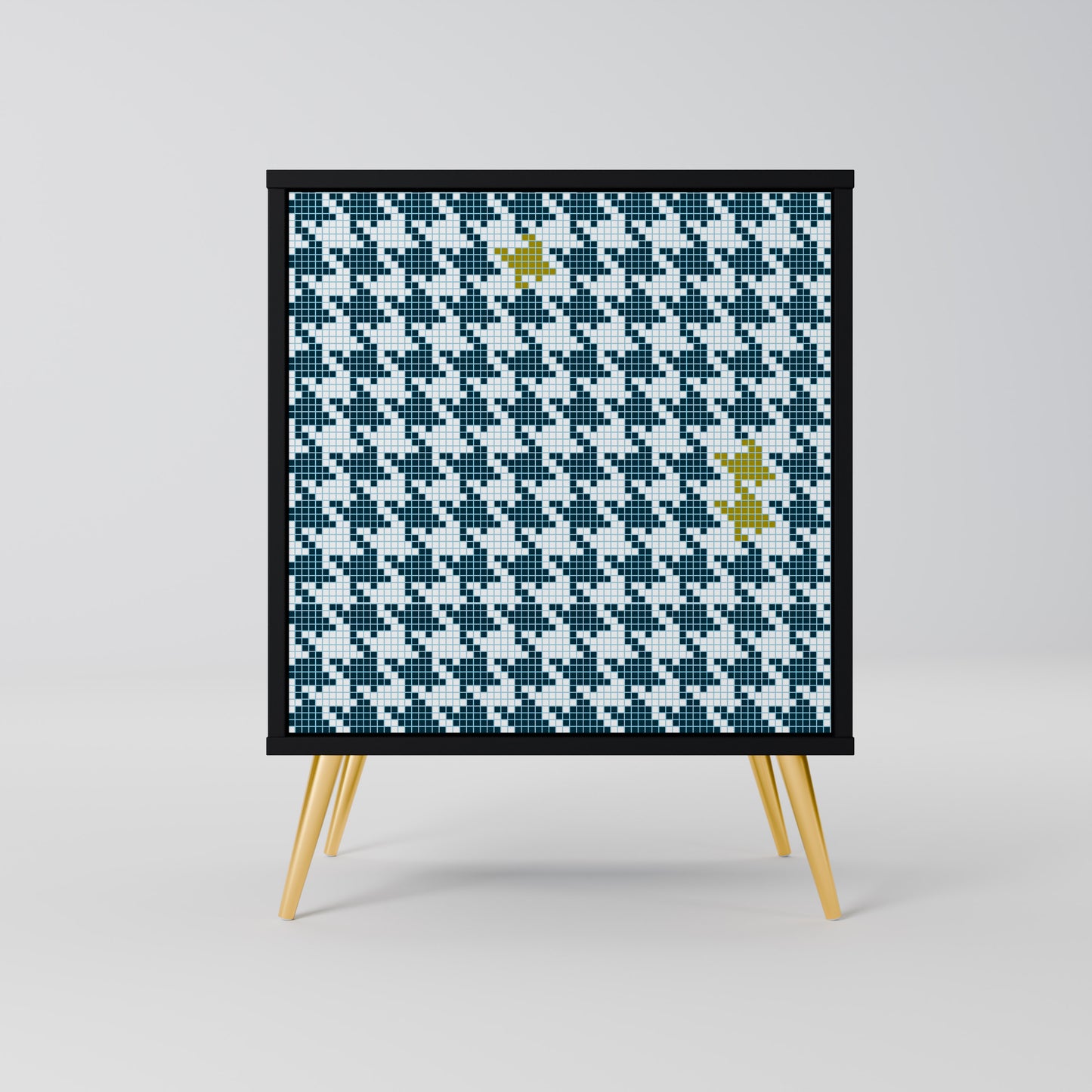 Credenza FUORI CONTESTO a 1 anta con finitura nera