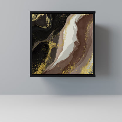 GOLD DUST 1-Door Sideboard in Black Finish