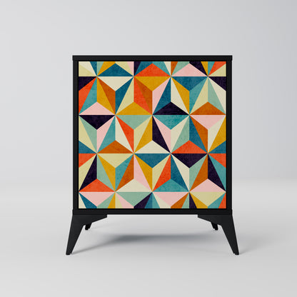 TESSELATE TREASURES 1-Door Sideboard in Black Finish