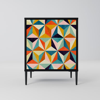 TESSELATE TREASURES 1-Door Sideboard in Black Finish