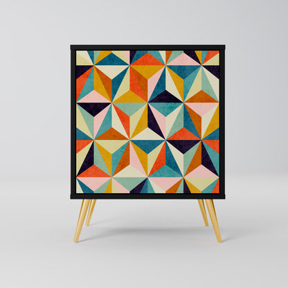 TESSELATE TREASURES 1-Door Sideboard in Black Finish