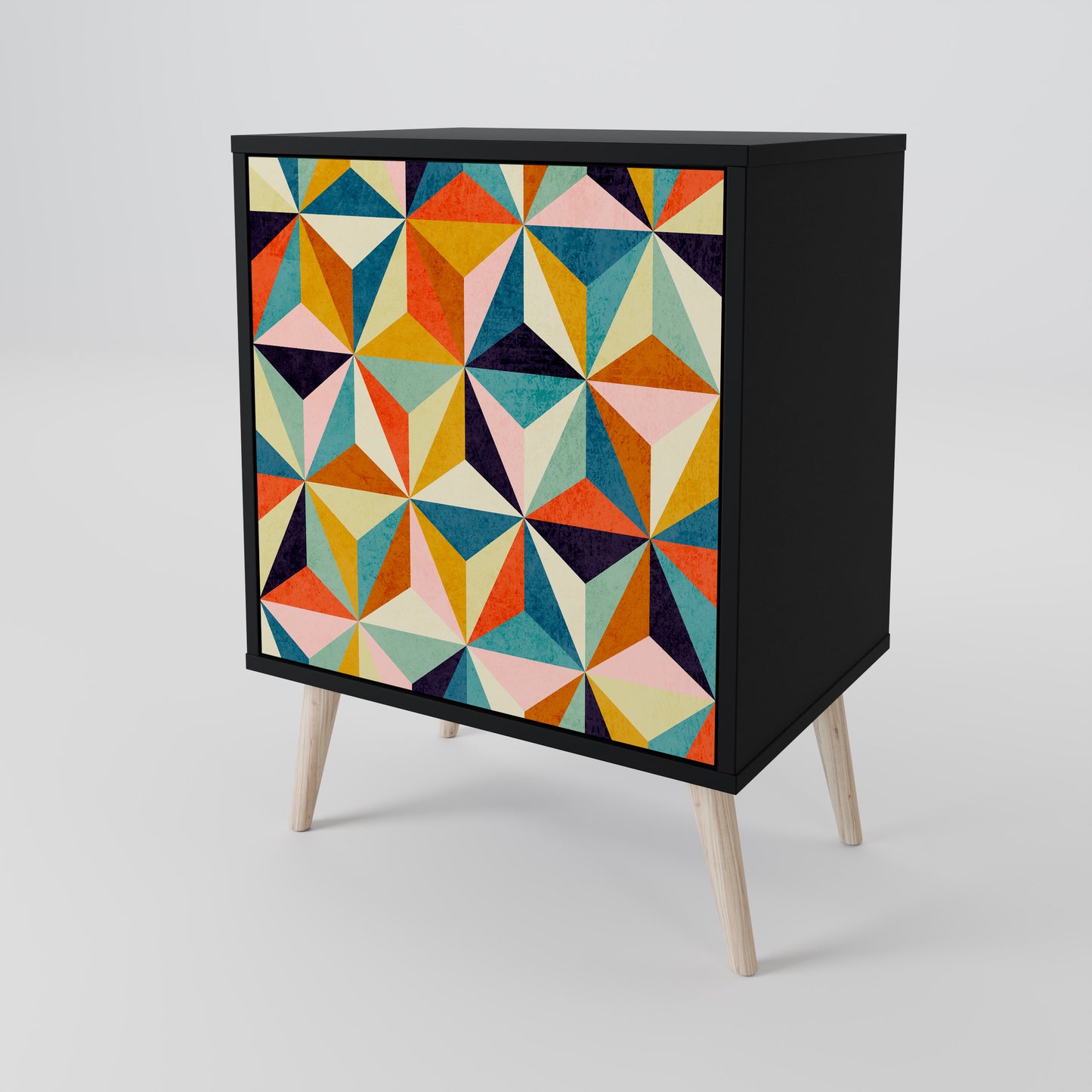 TESSELATE TREASURES 1-Door Sideboard in Black Finish