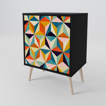 TESSELATE TREASURES 1-Door Sideboard in Black Finish