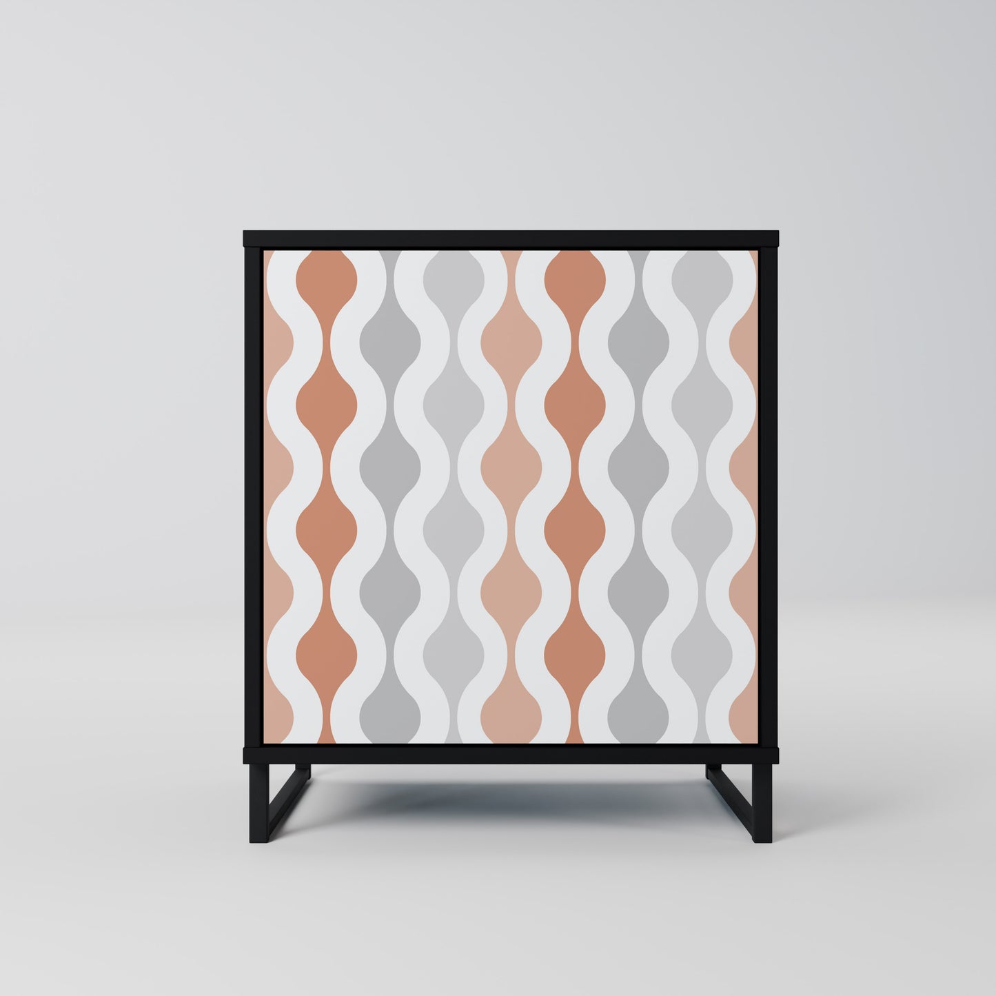 HAZY NOSTALGIA 1-Door Sideboard in Black Finish