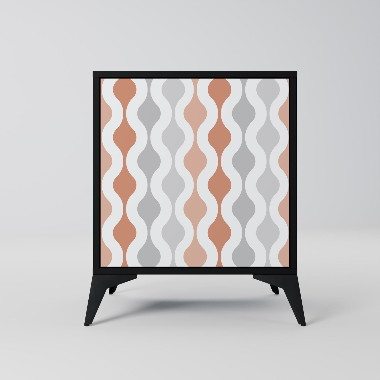 HAZY NOSTALGIA 1-Door Sideboard in Black Finish