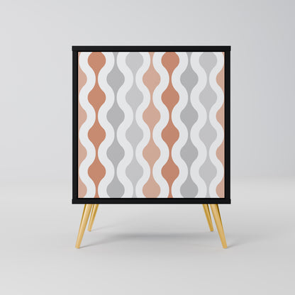 HAZY NOSTALGIA 1-Door Sideboard in Black Finish