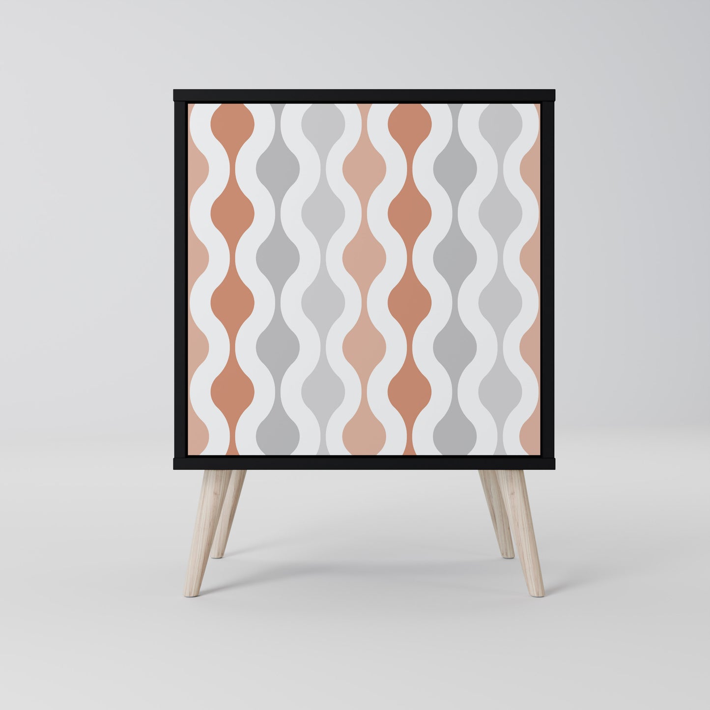 HAZY NOSTALGIA 1-Door Sideboard in Black Finish