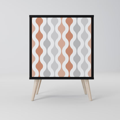 HAZY NOSTALGIA 1-Door Sideboard in Black Finish