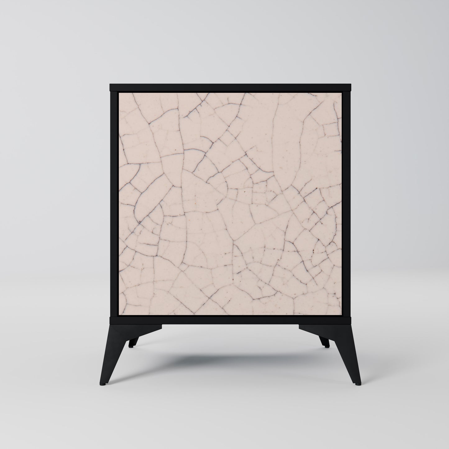 CERAMIC TEXTURE 1-Door Sideboard in Black Finish