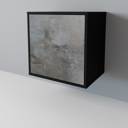 CONCRETE WALL 1-Door Sideboard in Black Finish
