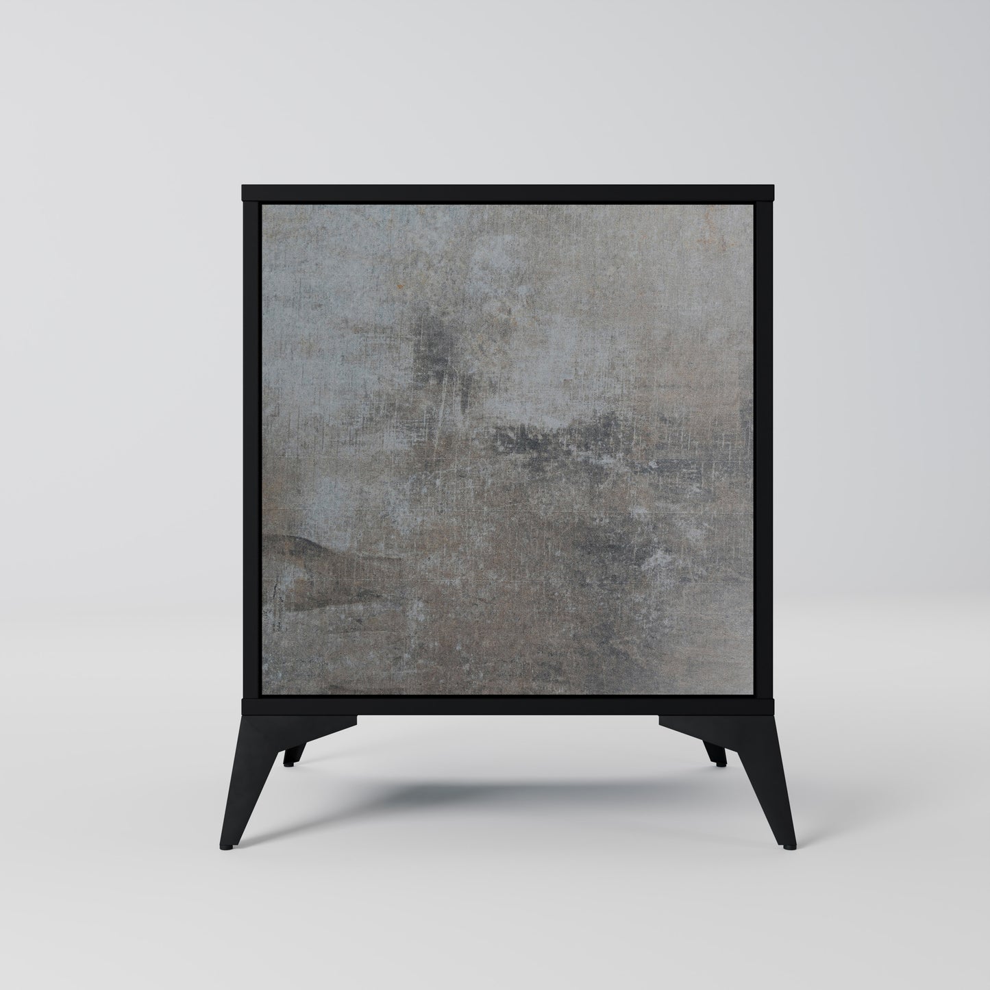 CONCRETE WALL 1-Door Sideboard in Black Finish
