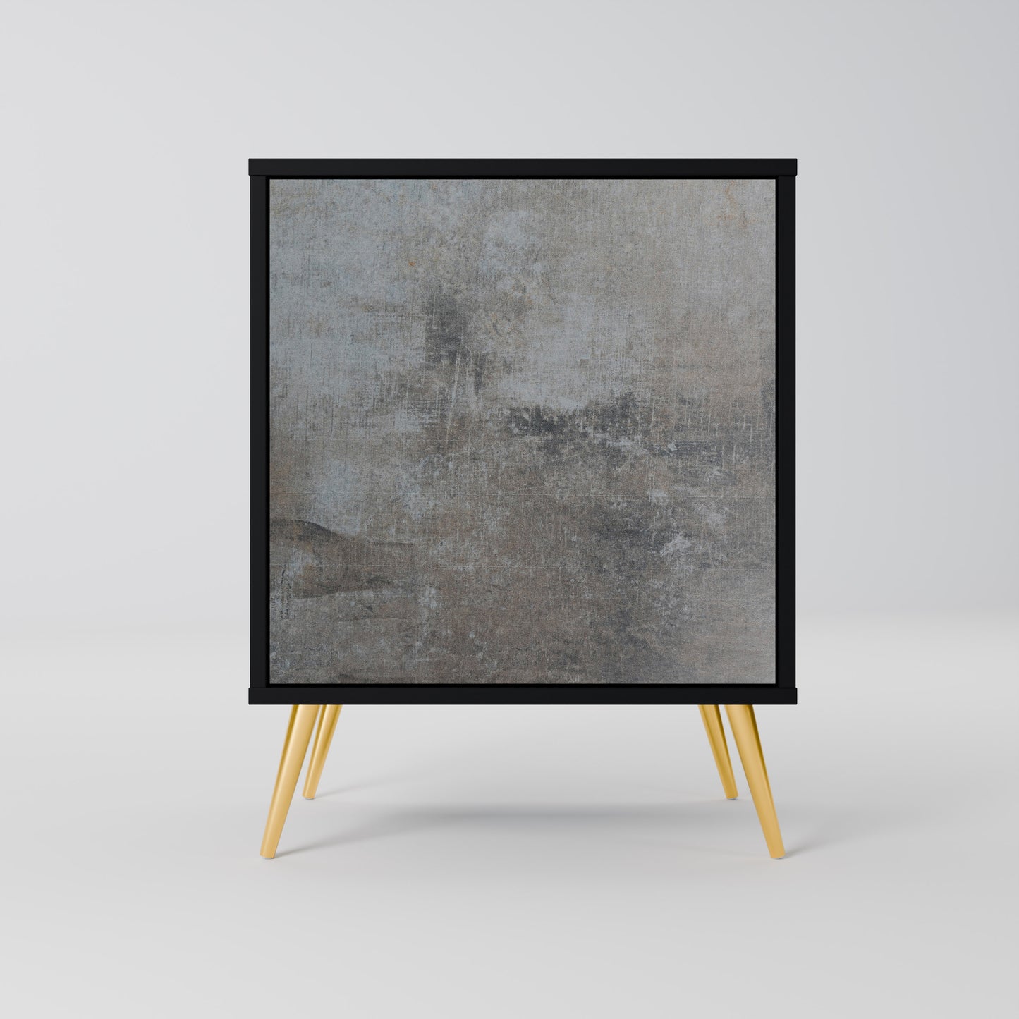 CONCRETE WALL 1-Door Sideboard in Black Finish