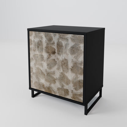 SLIGHTLY BLURRED 1-Door Sideboard in Black Finish